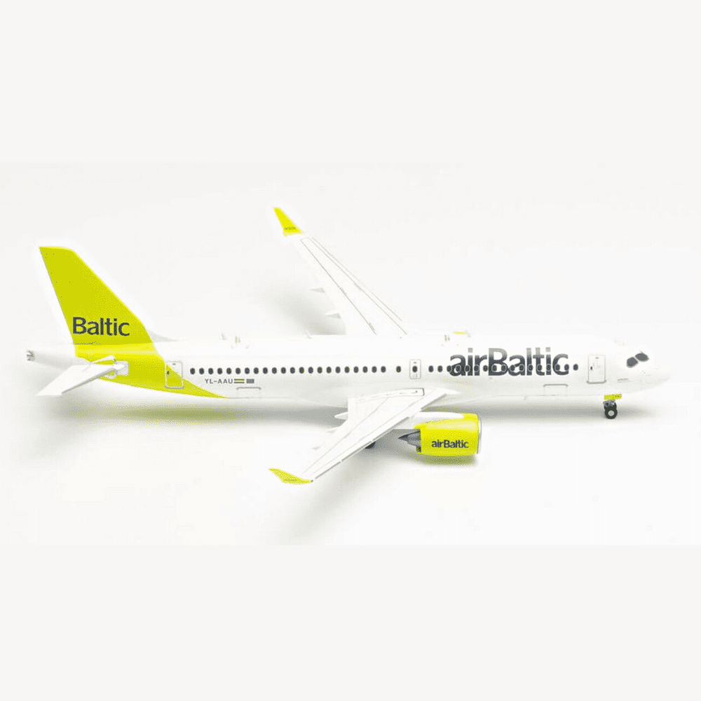 Airbus A220-300 - airBaltic, Reg."YL-AAU" - "100th A220" - Marca: Herpa - Scala: 1:200