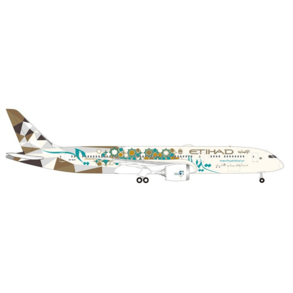 Boeing 787-9 Dreamliner - Etihad Airways, Reg."A6-BLN" - "Choose Saudi Arabia" Edizione Limitata Marca: Herpa - Scala: 1:500