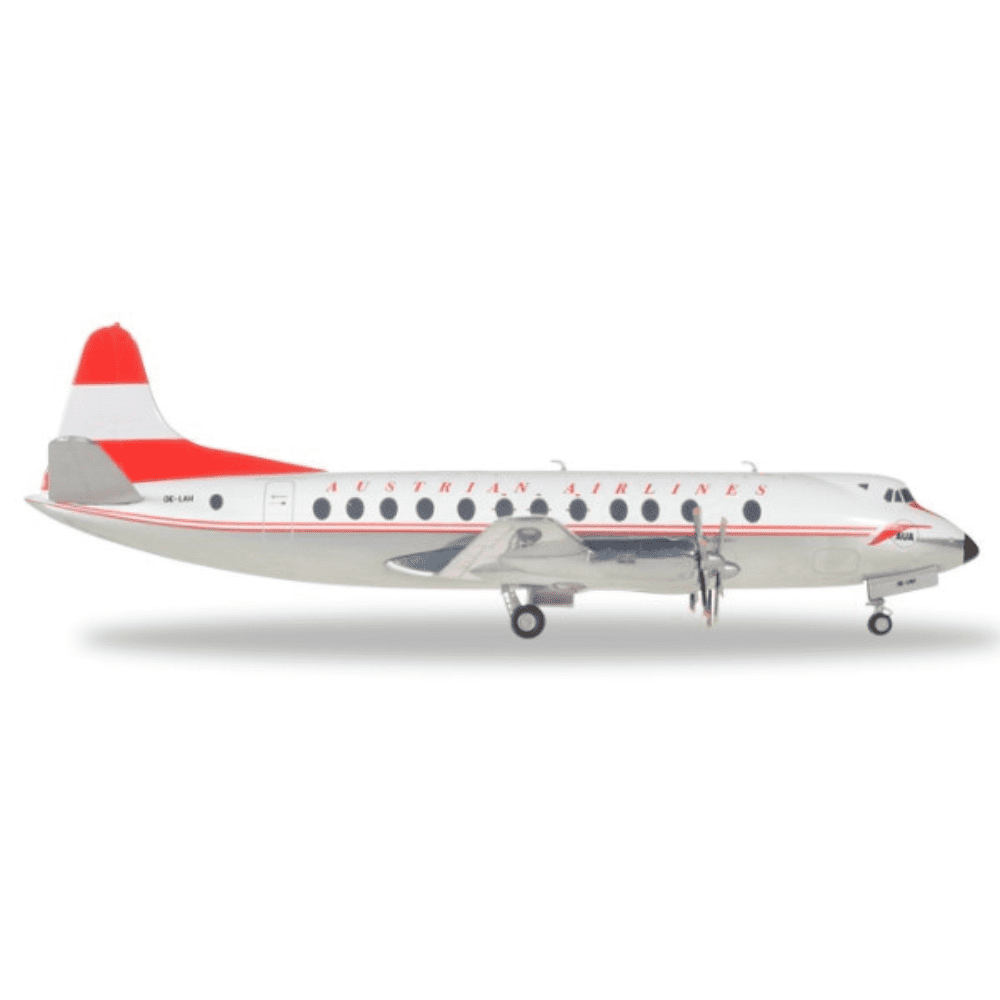 Vickers Viscount 800 - Austrian Airlines, Reg."OE-LAH" - "Anton Bruckner" Edizione Limitata Marca: Herpa - Scala: 1:200
