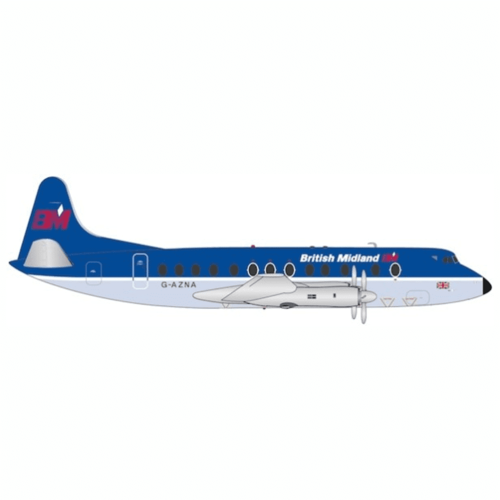 Vickers Viscount 800 - BM British Midland Airways, Reg."G-AZNA" Edizione Limitata Edizione Limitata Marca: Herpa - Scala: 1:200