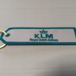 KLM Royal Dutch Airlines 2° tipo, portachiavi in tessuto con anello