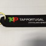 TAP Portugal 2° tipo portachiavi in tessuto con anello