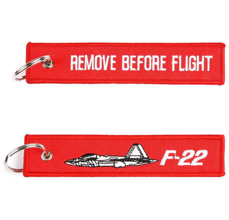 F-22 portachiavi in tessuto con anello