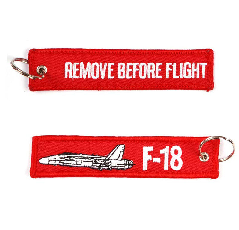 F-18 2° Tipo portachiavi in tessuto con anello