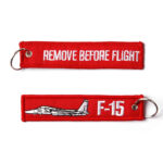 F-15 portachiavi in tessuto con anello