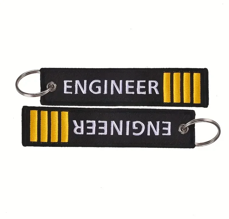 Engineer portachiavi di colore nero e giallo