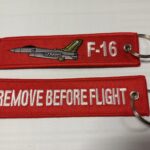 F-16 2° Tipo portachiavi in tessuto con anello