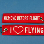 I Love Flying portachiavi di colore rosso