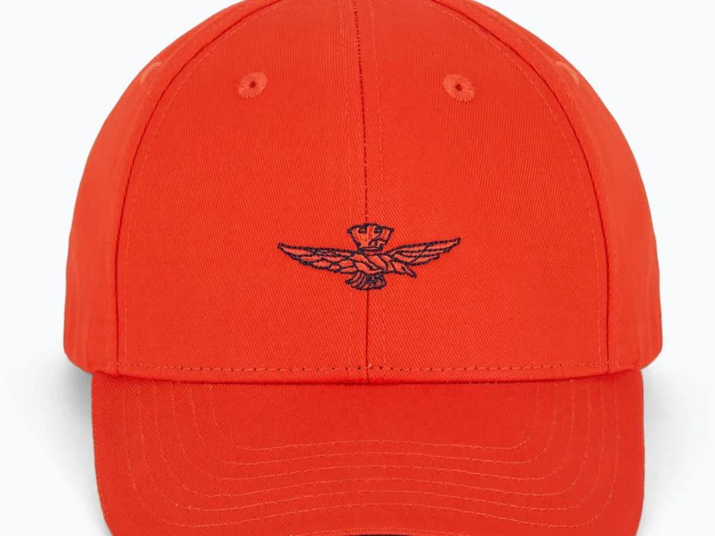 Cappellino A.M. in cotone colore arancio papaya prodotto ufficiale AMI