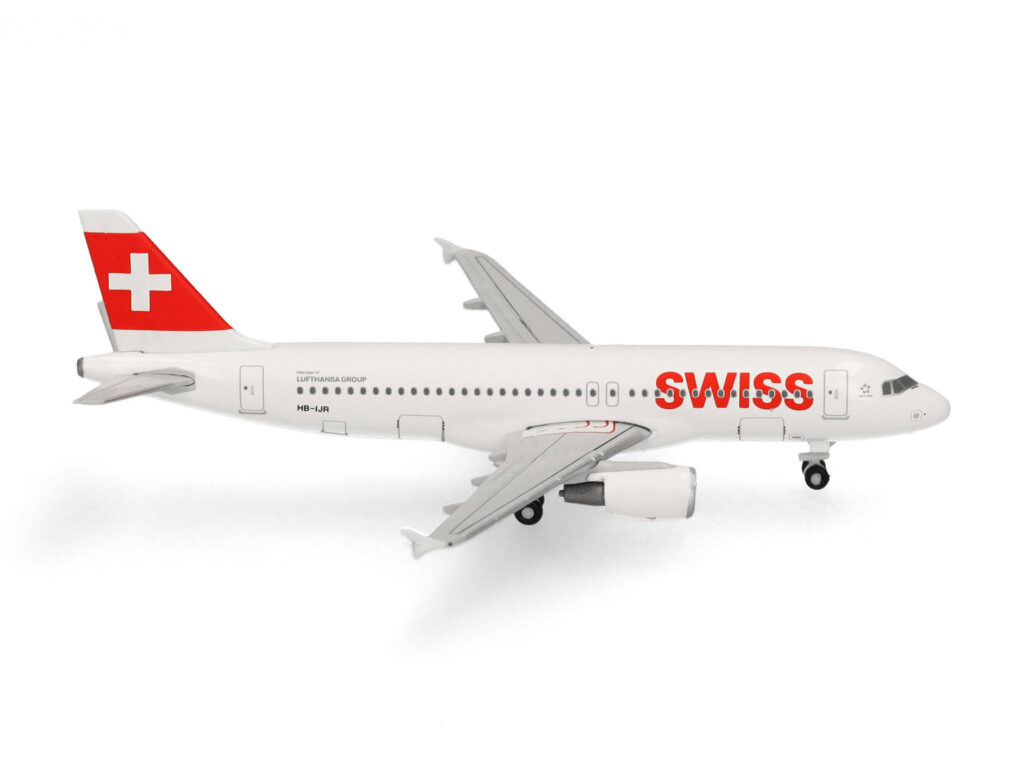 Airbus A320 - Swiss International Air Lines, Reg."HB-IJR", "Avenches", Herpa scala 1:500