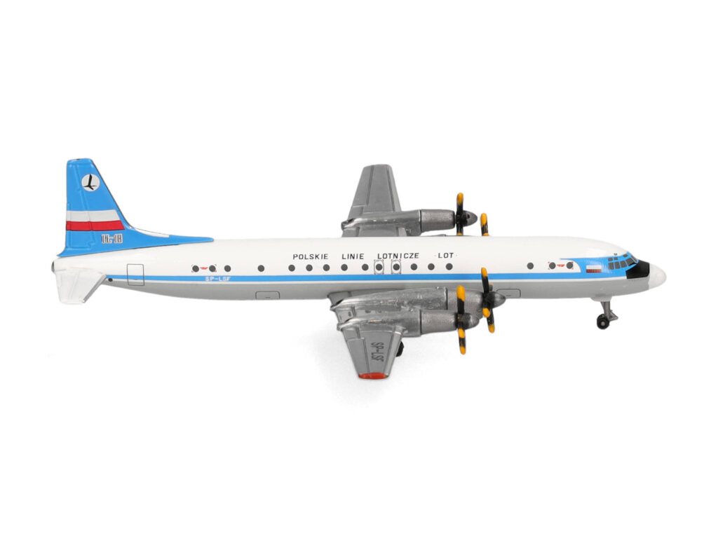 Ilyushin IL-18 - LOT Polish Airlines. Reg."SP-LSF", "Original Colors", Herpa - Scala 1:500