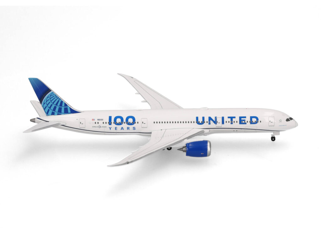 Boeing 787-9 Dreamliner - United Airlines, Reg."N61101", Scala 1:500