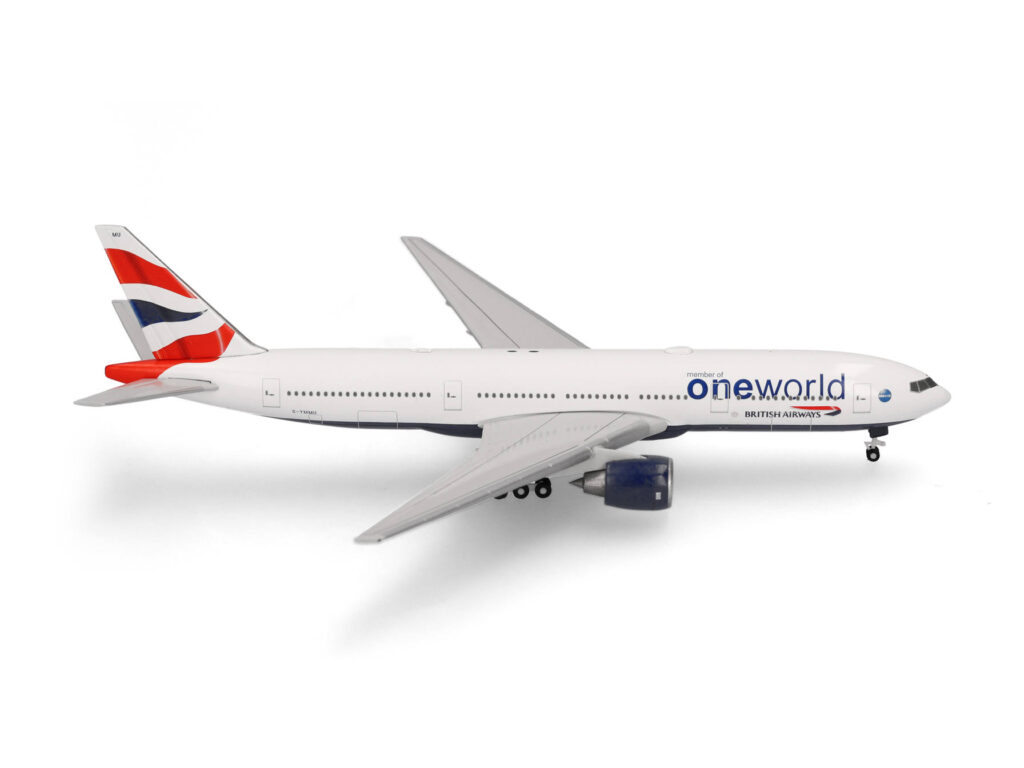 Boeing 777-200 - British Airways, Reg."G-YMMU", "oneworld", Herpa, Scala 1:500