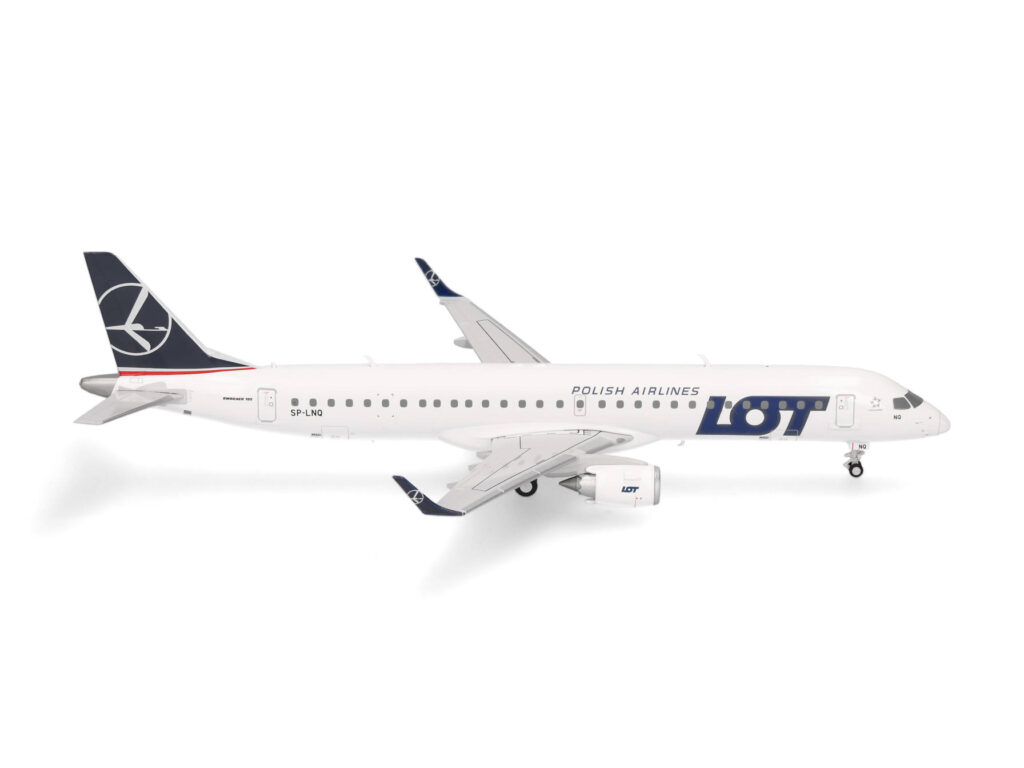 Embraer E195 - LOT Polish Airlines, Reg."SP-LNQ", Herpa, Scala 1:200
