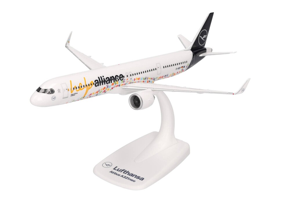 Airbus A321neo - Lufthansa, Reg."D-AIEP", "Help Alliance", Herpa, Scala 1:200