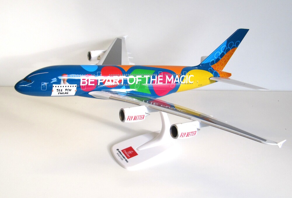 Airbus A380-800 - Emirates , Reg."A6-EEU", "Destination Dubai/Be part of the magic", PPC, Scala 1:200
