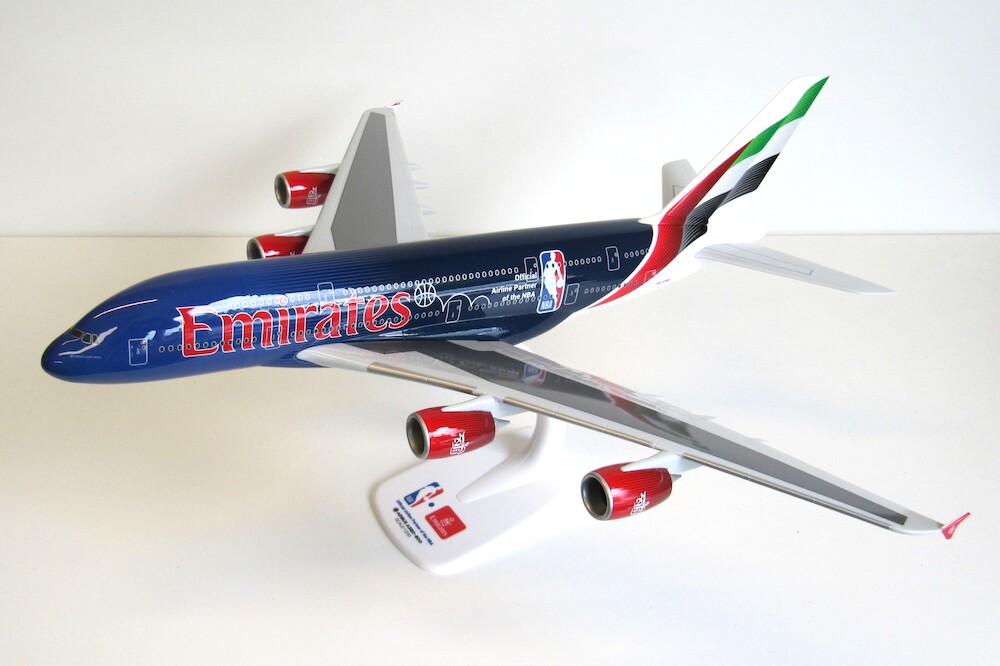 Airbus A380-800 - Emirates , Reg."A6-EOD", "NBA Official Airline Partner of the NBA", PPC, Scala 1:200